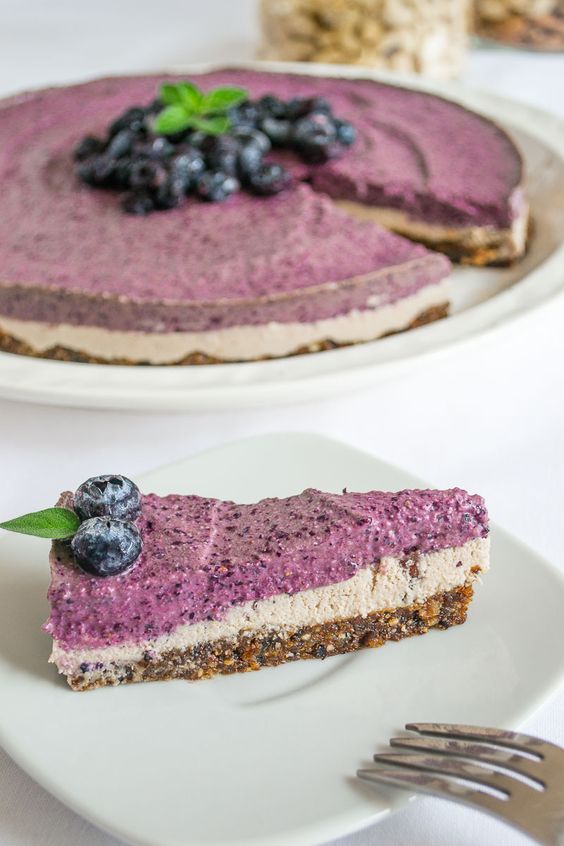 cheescake blueberries makdamia